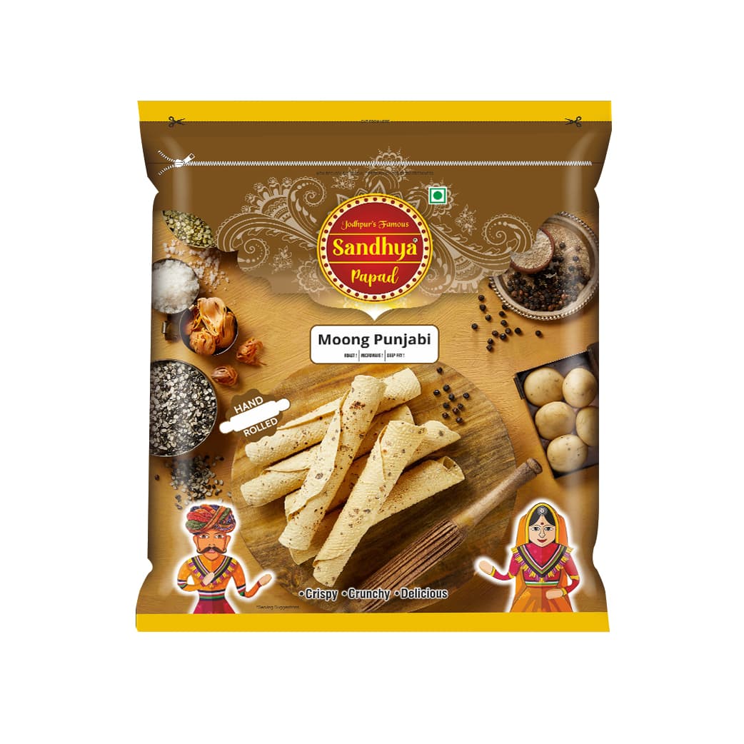 Moong Punjabi Papad - 200GM original packaging